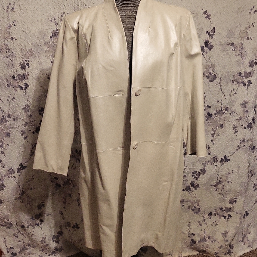 Jessica Cream Leather Jacket